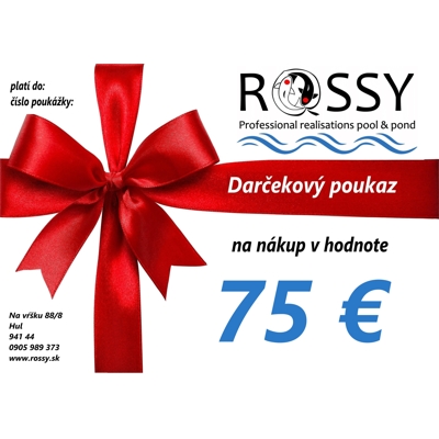 Darčeková poukážka 75 € | ROSSY.sk
