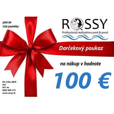 Darčeková poukážka 100 € | ROSSY.sk