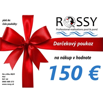 Darčeková poukážka 150 € | ROSSY.sk