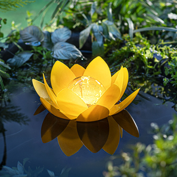 Solárny plávajúci Lotus, žltý | ROSSY.sk