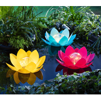 Solárny plávajúci Lotus, tyrkysový  | ROSSY.sk